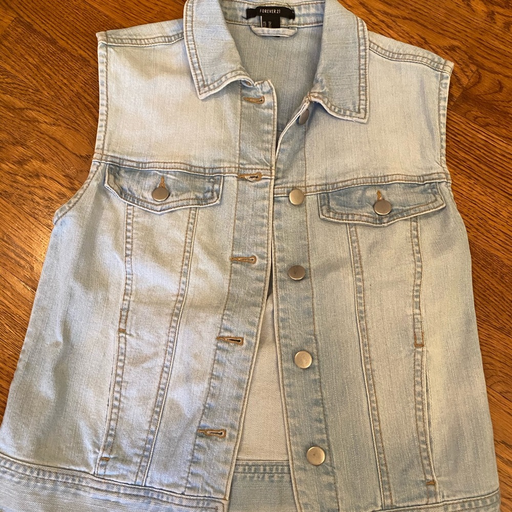 Women’s jean jacket vest